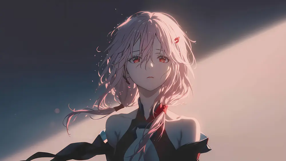 粉色短发少女唯美头像