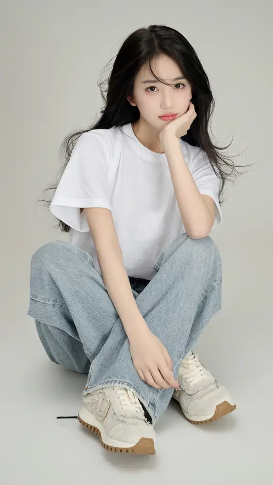 2160x3840 Mobile 人像摄影 Wallpaper - 清纯长发少女唯美写真