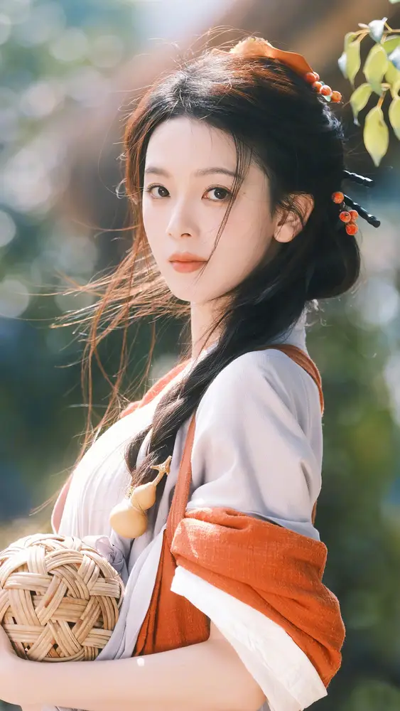 2160x3840 Mobile 人像摄影 Wallpaper - 古风少女回眸极清壁纸