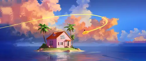 3440x1440 Ultrawide Wallpaper - 龟仙屋动漫海岛风景