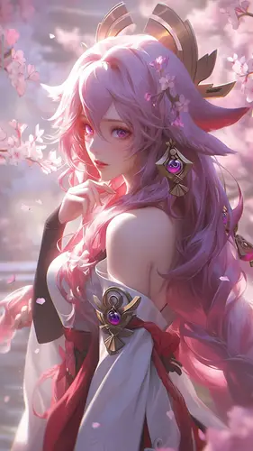 2160x3840 Mobile Wallpaper - 粉色长发古风少女壁纸