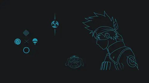 3840x2160 Desktop 动漫二次元 Wallpaper - 极简线条忍者电竞壁纸