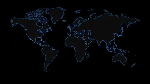 1920x1080 Desktop 视觉艺术 Wallpaper - 极简蓝光线条世界地图