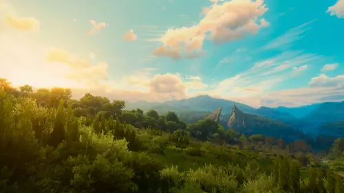 3840x2160 Desktop 自然风景 Wallpaper - 清晨梦幻山谷自然风光