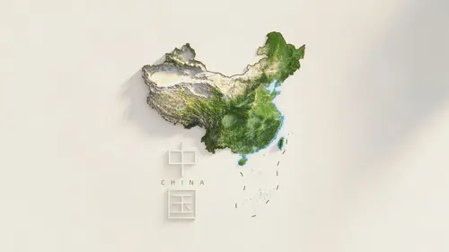 3840x2160 Desktop 视觉艺术 Wallpaper - 立体浮雕质感中国地图